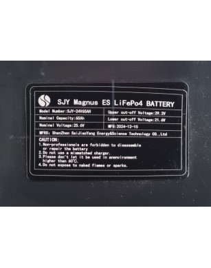 LiFePO4 SJY (25.6V, 65Ah) + Ładowarka 10A