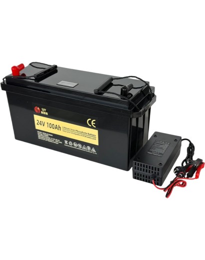 LiFePO4 SJY (25.6V, 100Ah) + Ładowarka 10A