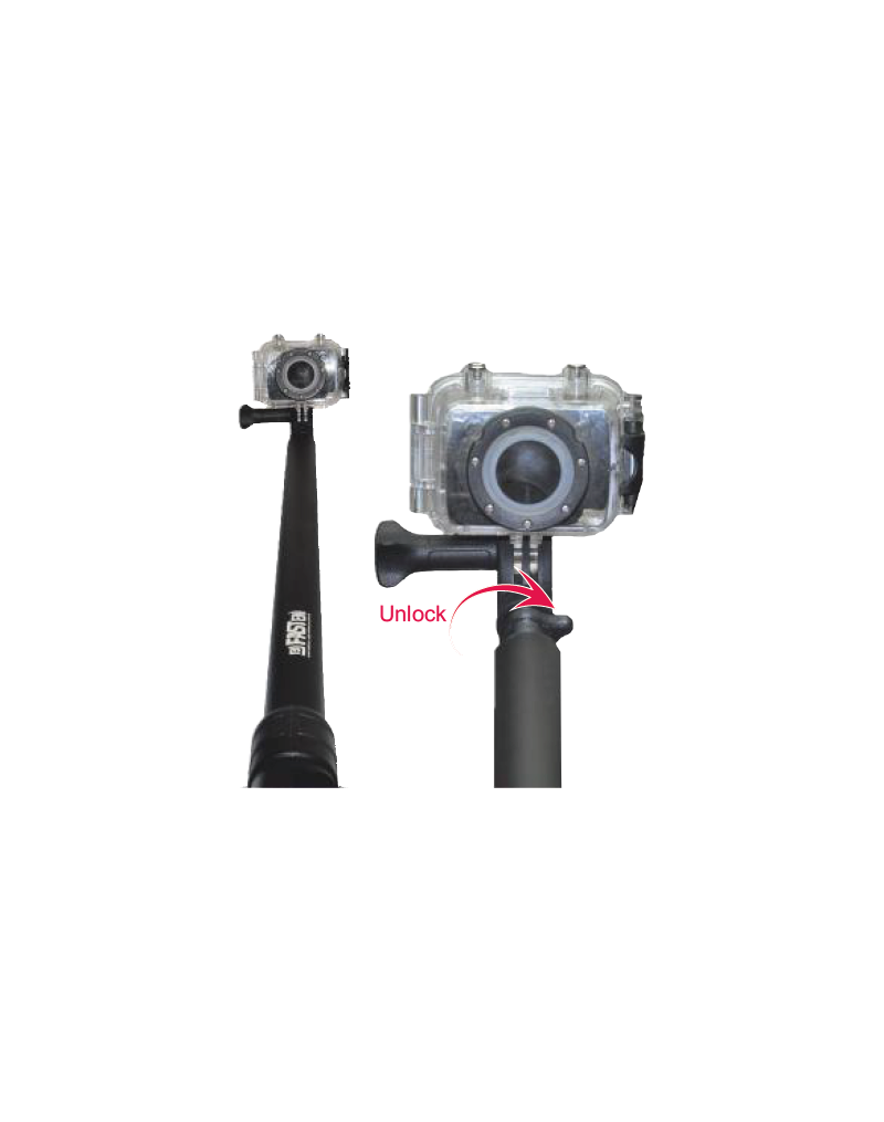 Borika action camera holder with extension 1100mm