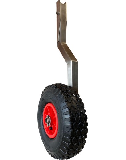 Stainless steel transportation wheels for inflatable bottom