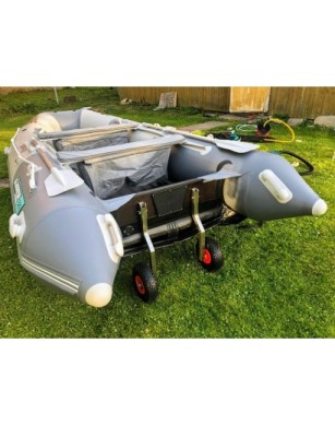 Stainless steel transportation wheels for inflatable bottom